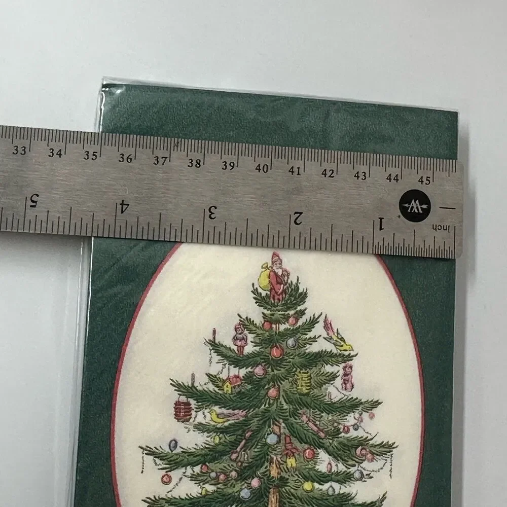 Lot of 4 Spode Christmas Tree C.R. Gibson 16 Ct Guest Dinner Napkins Sealed